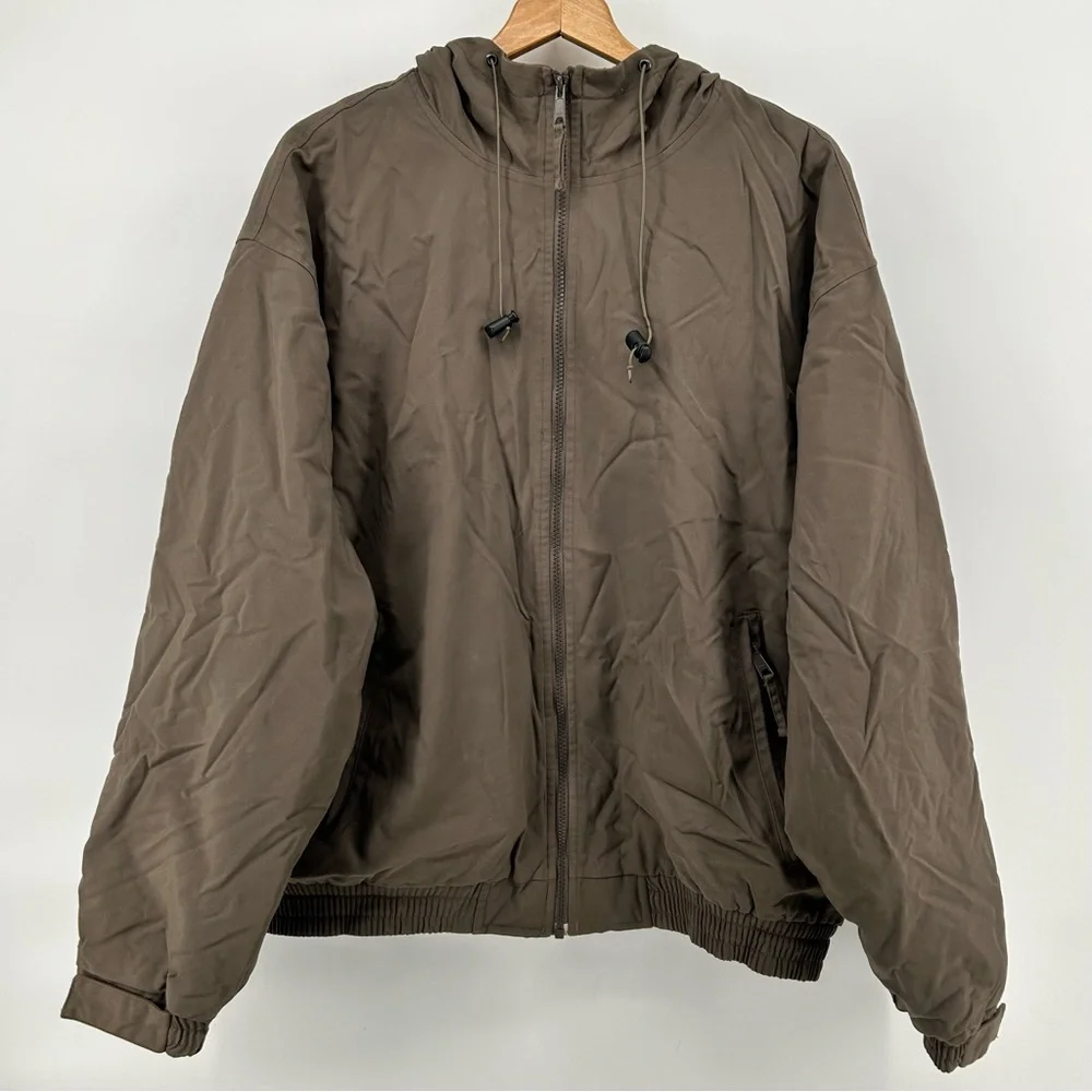 Cabela's Outdoor Gear Jacket Mens L Brown Hooded Full‎ Zip Lined Windbreaker
